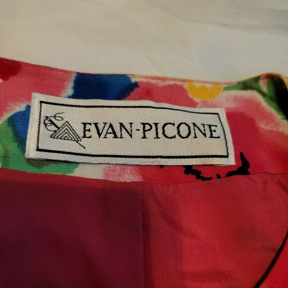Evan Piccone Blazer Woman Large Crop Jacket Floral Watercolor Colorful Vibrant - Picture 7 of 10